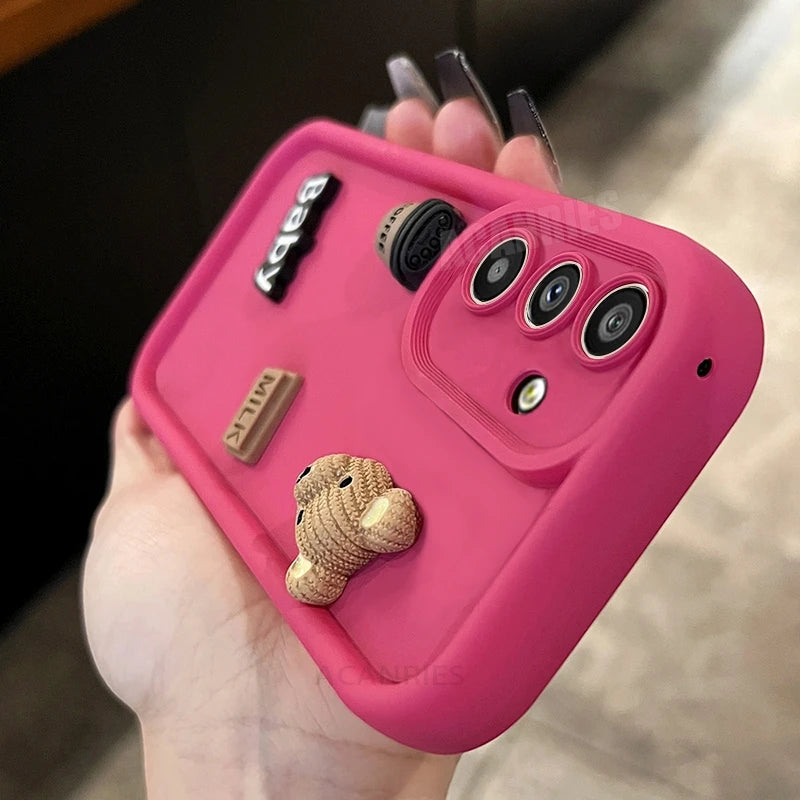 Buy 3D Bear Liquid Silicone Case For Samsung Online – CASIFY