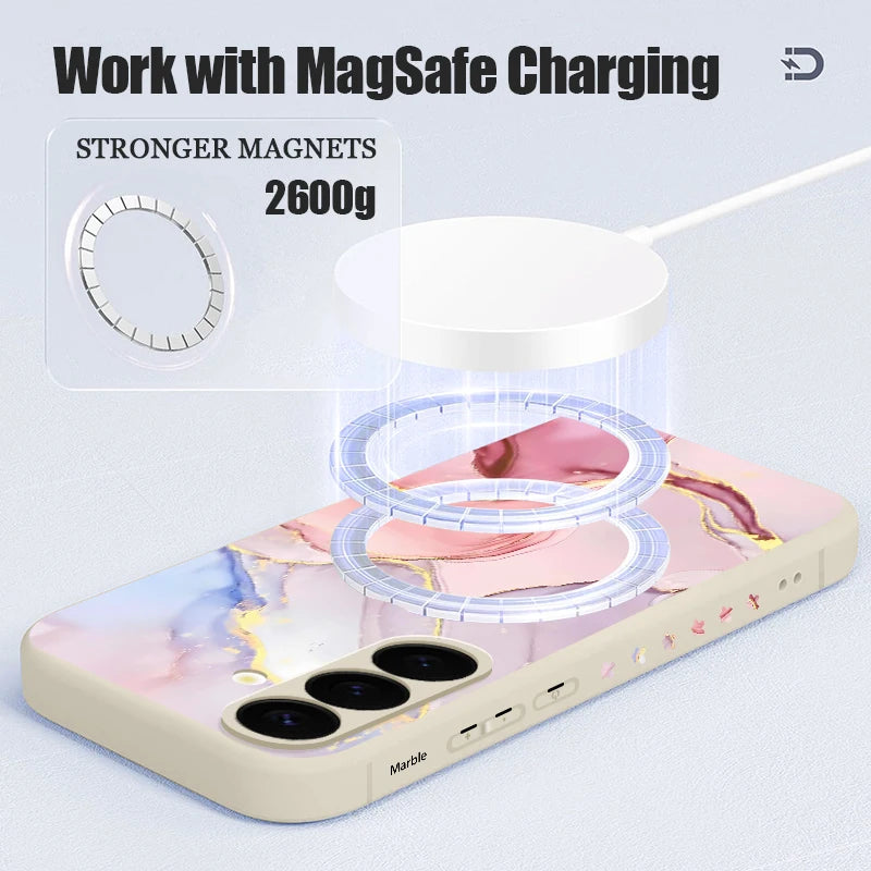 Buy Colored Marble Magnetic Case For Samsung  – CASIFY