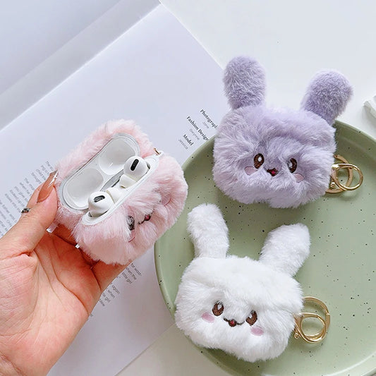 Buy Fluffy Bunny Plush Cover For Airpods – CASIFY