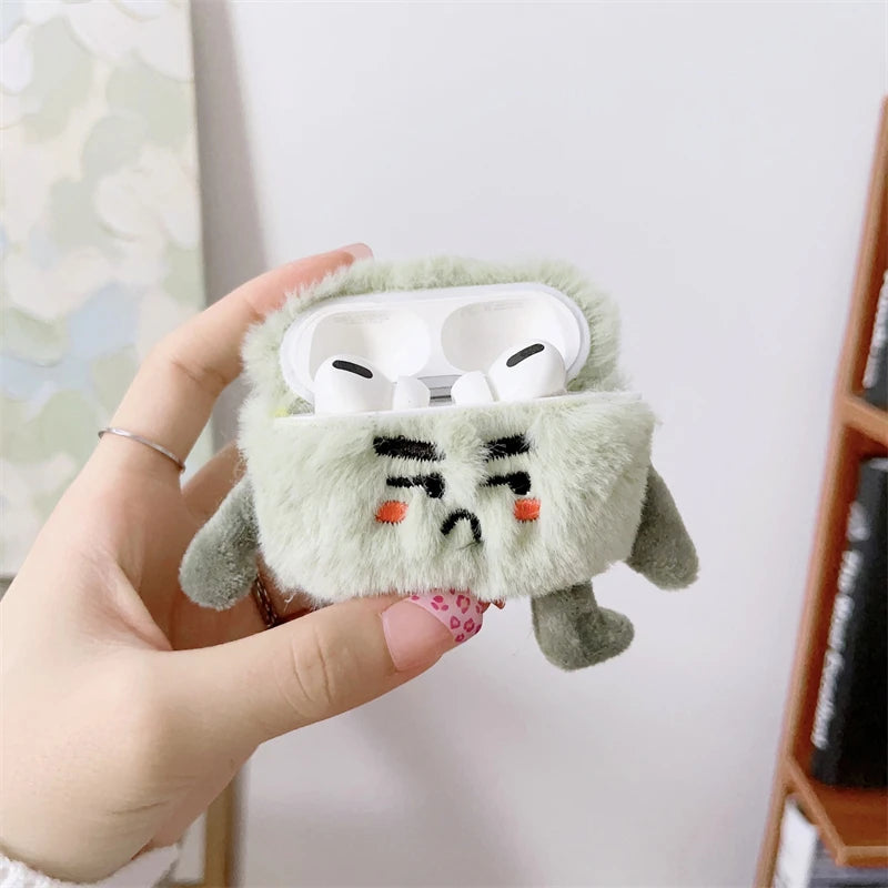 Gremlin Cute Fluffy Plush Earphone Case for Airpods