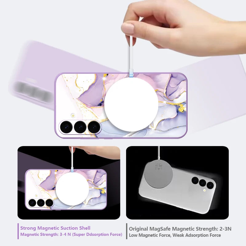 Buy Colored Marble Magnetic Case For Samsung