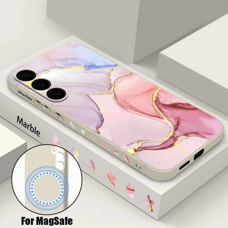 Buy Colored Marble Magnetic Case For Samsung