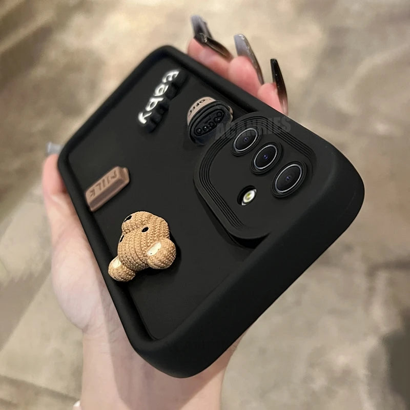 Buy 3D Bear Liquid Silicone Case For Samsung Online – CASIFY