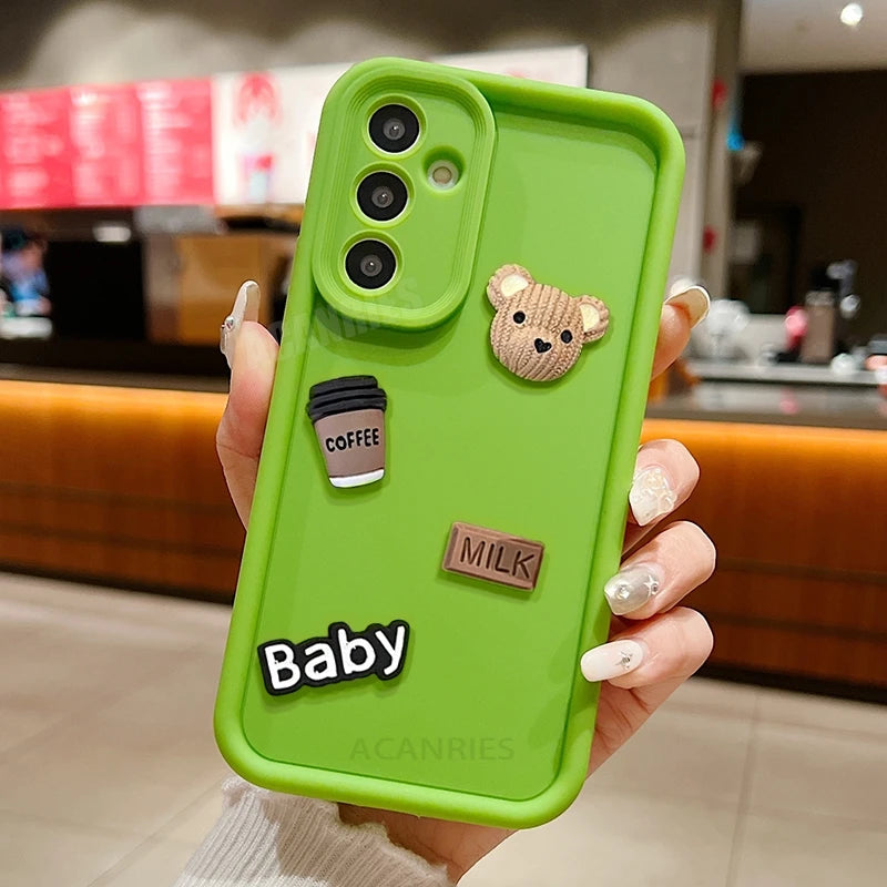 Buy 3D Bear Liquid Silicone Case For Samsung Online – CASIFY