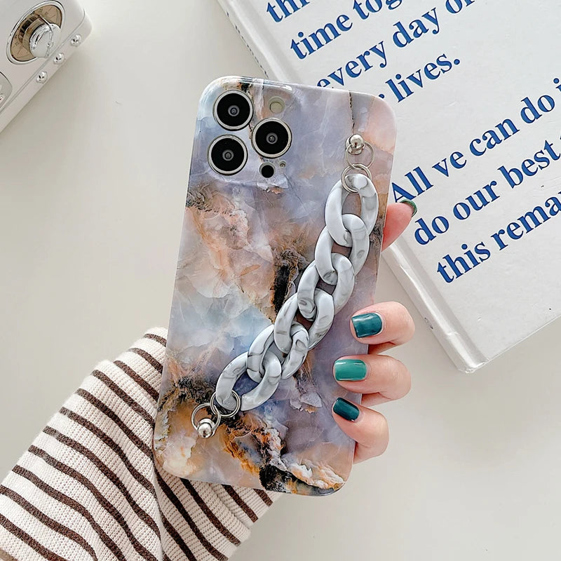 Buy Vintage Marble Plastic Bracelet Phone Case  – CASIFY