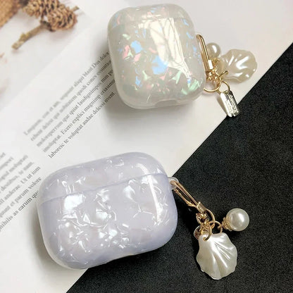 Buy Girl Pearl Shell Keychain Case for AirPods 