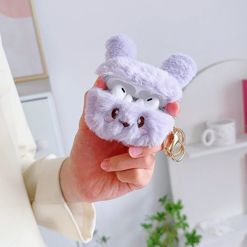 Buy Fluffy Bunny Plush Cover For Airpods – CASIFY