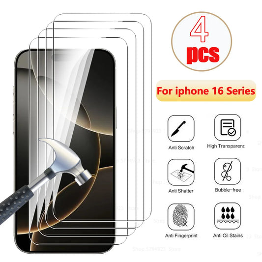 Buy 4Pcs For iPhone Glass Screen Protectors Online
