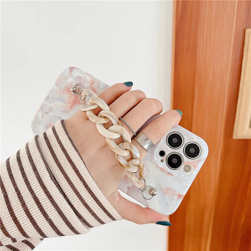 Buy Vintage Marble Plastic Bracelet Phone Case  – CASIFY