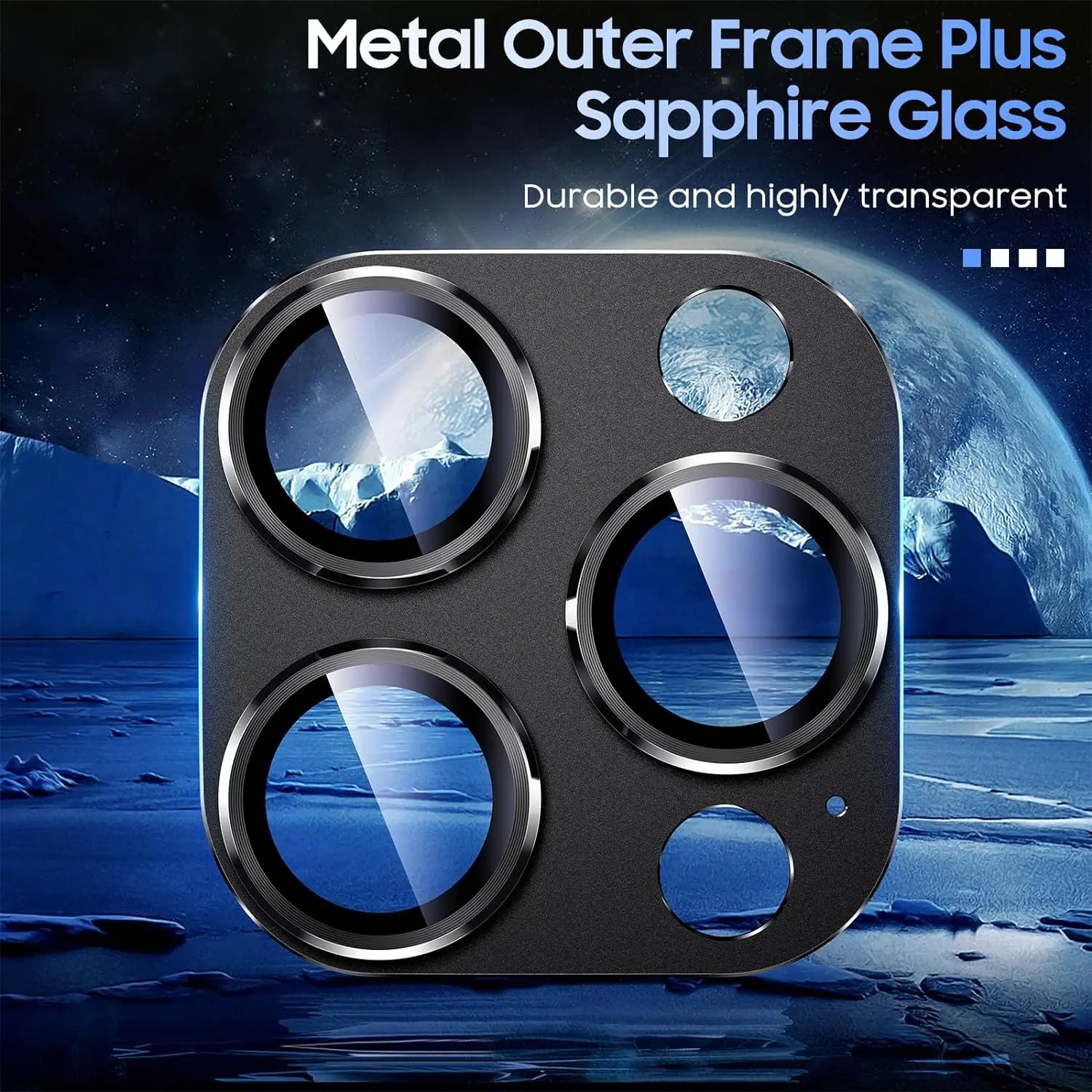 Titanium Black Metal Camera Lens Screen Protector