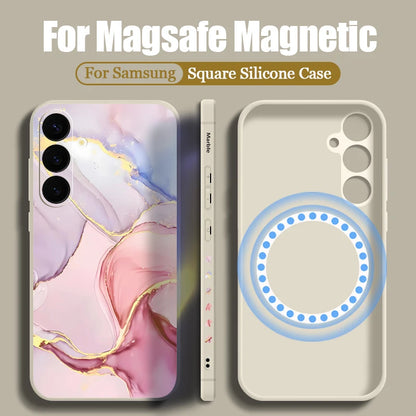 Marble Magnetic Case For Samsung 