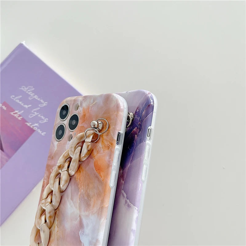Buy Vintage Marble Plastic Bracelet Phone Case  – CASIFY